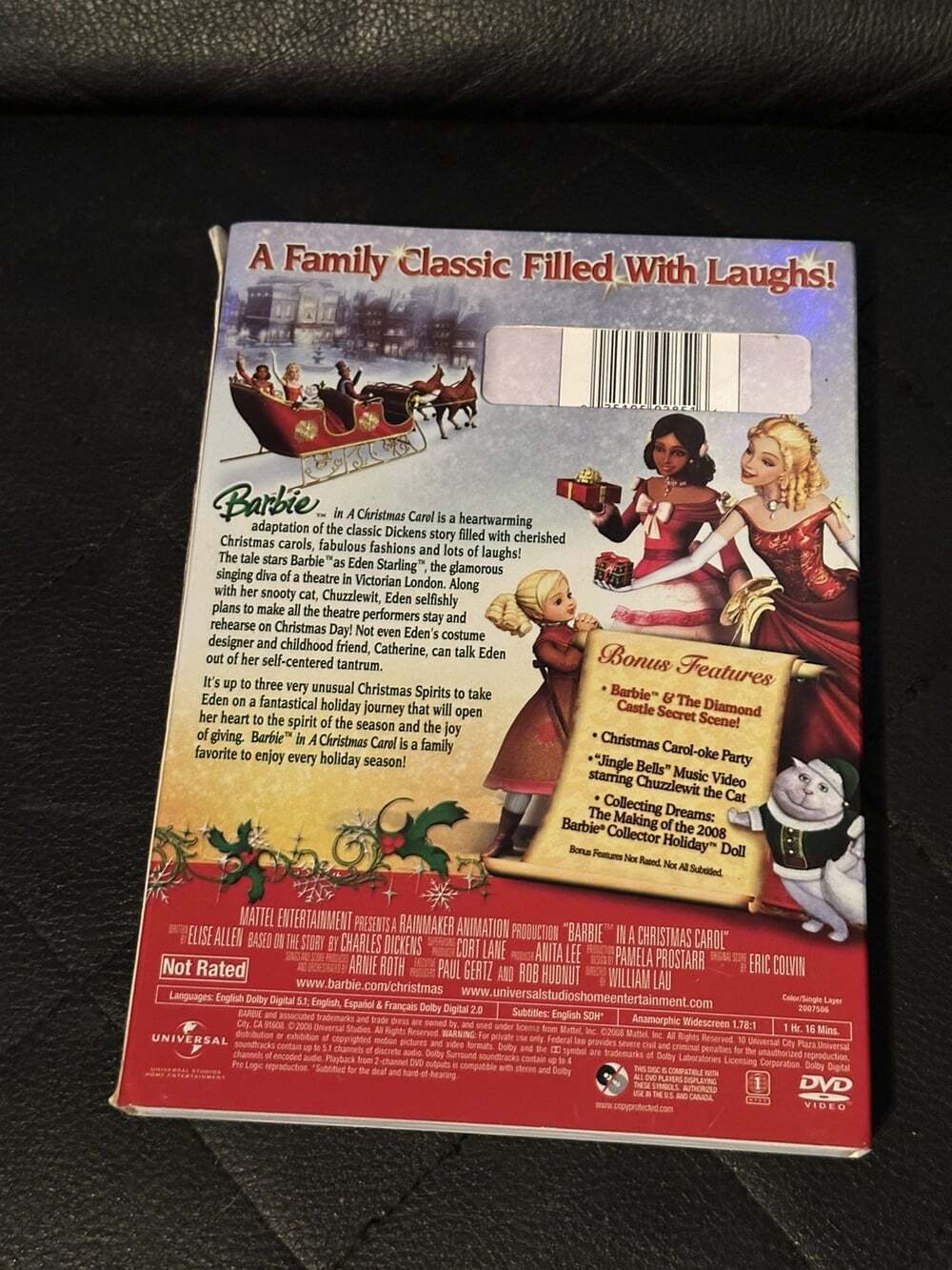 Barbie In A Christmas Carol DVD Animated Family Holiday (Preowned) (UNTESTED) - Picture 5 of 6